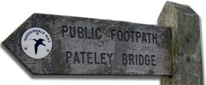 Pateley Bridge Footpath Sign